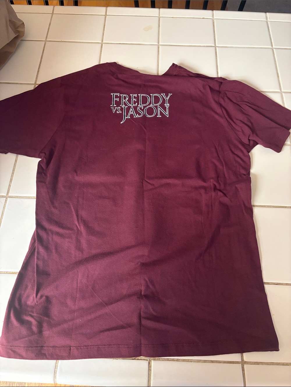 Freddy Men's Short-Sleeve Graphic Tee in Burgundy with VS Panel - Picture 3 of 3